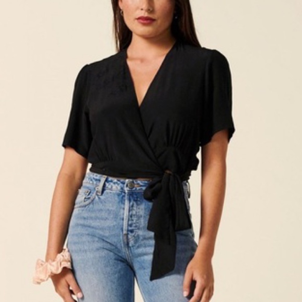 Rouje Benedicte wrap top sz 34
